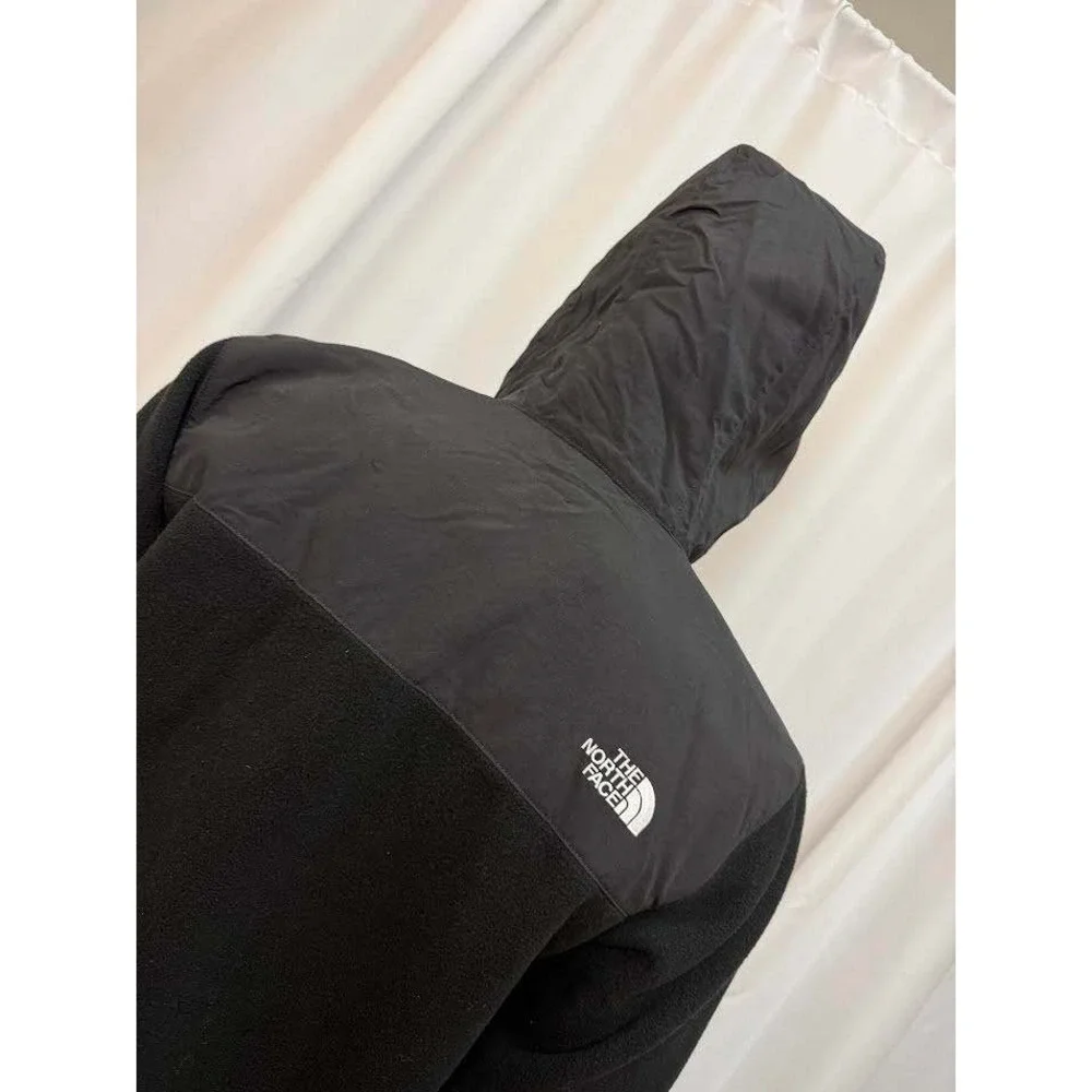 The North Face Denali 2 Hoodie Mens Medium TNF Black Fleece Full Zip‎ Jacket NEW